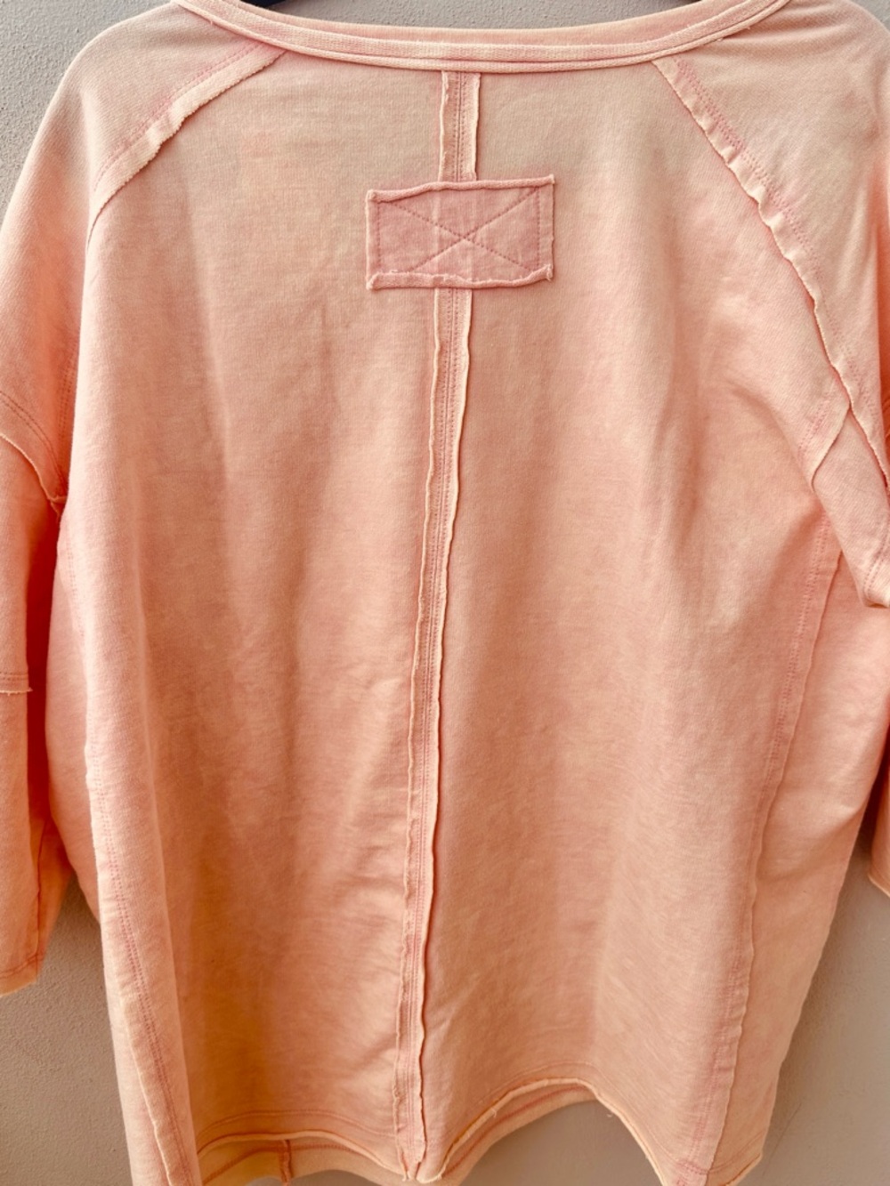 SAGE & FIG Pastel pinkish LOVE patch work top - Picture 5 of 10